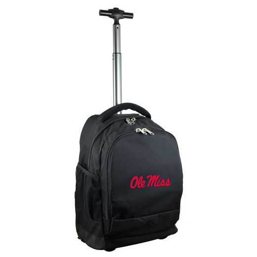 CLMIL780-BK: NCAA Mississippi Ole Miss Wheeled Premium Backpack